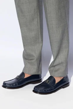 Dolce & Gabbana NAVY BLUE Leather loafers