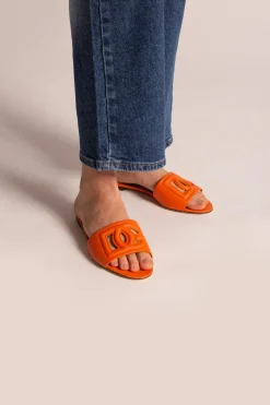 Dolce & Gabbana ORANGE Slides with logo