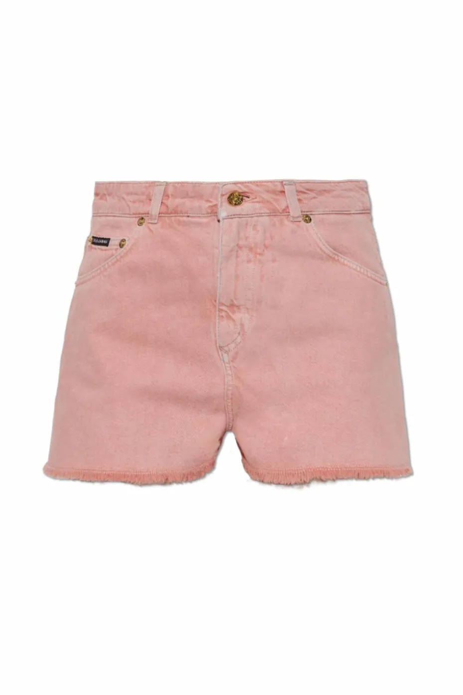 Dolce & Gabbana PINK Denim shorts with vintage effect