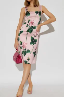 Dolce & Gabbana PINK Dress with floral pattern