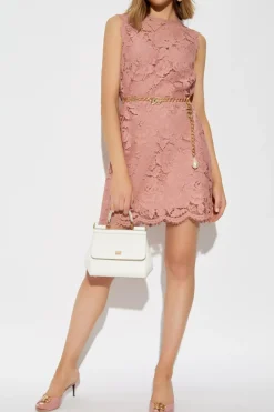 Dolce & Gabbana PINK Sleeveless lace dress