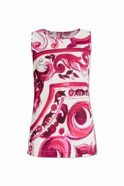 Dolce & Gabbana PINK Top with Majolica pattern