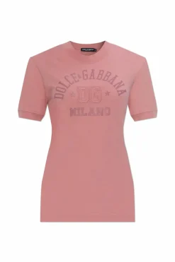 Dolce & Gabbana PINK T-shirt with printed logo