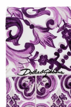 Dolce & Gabbana PURPLE Bath towel with 