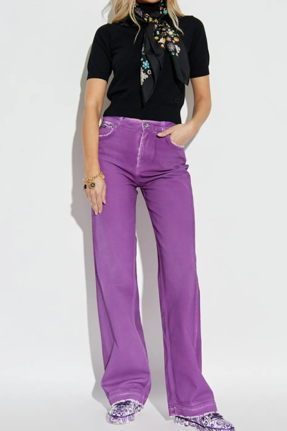 Dolce & Gabbana PURPLE Flared leg jeans