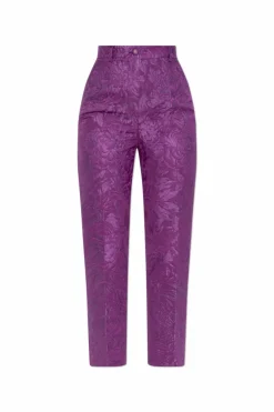 Dolce & Gabbana PURPLE Floral print trousers