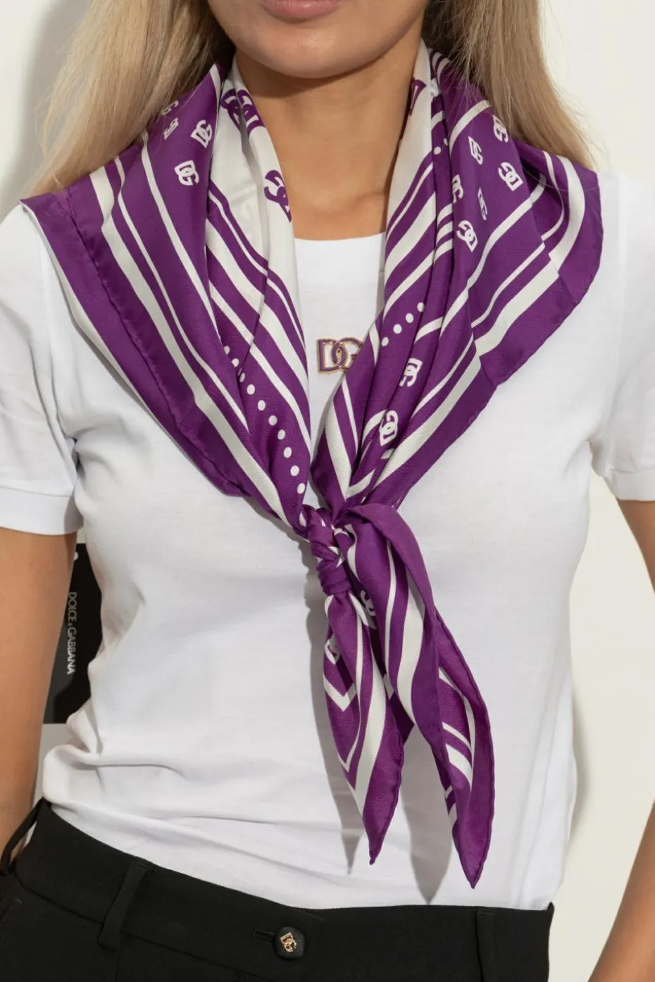 Dolce & Gabbana PURPLE Silk scarf