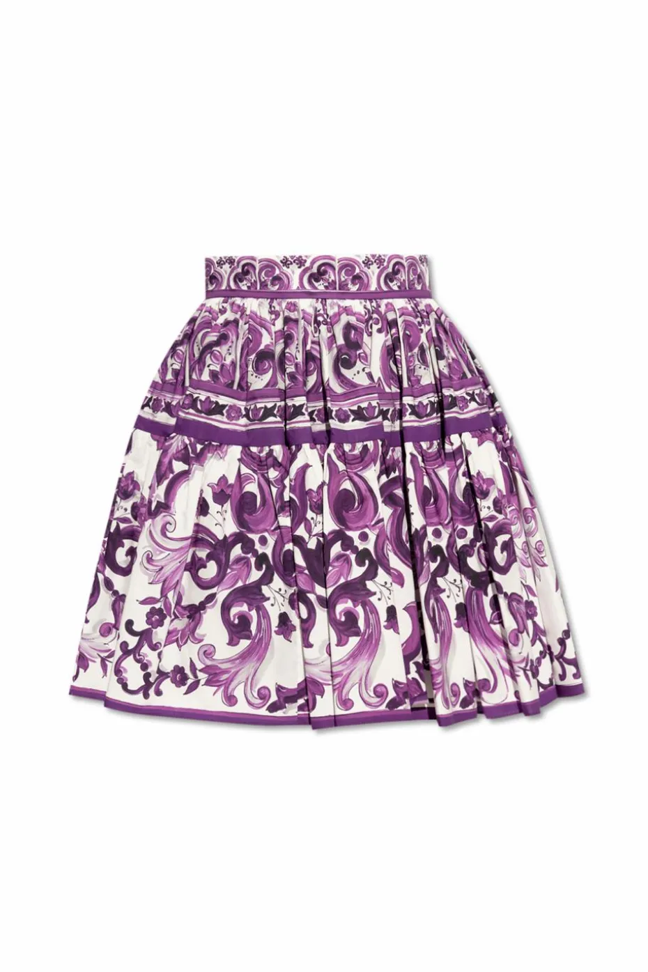 Dolce & Gabbana PURPLE Skirt with 'Majolica' print