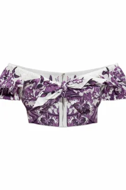 Dolce & Gabbana PURPLE Top with "Majolica" print