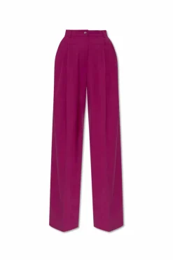Dolce & Gabbana PURPLE Wool pants with crease
