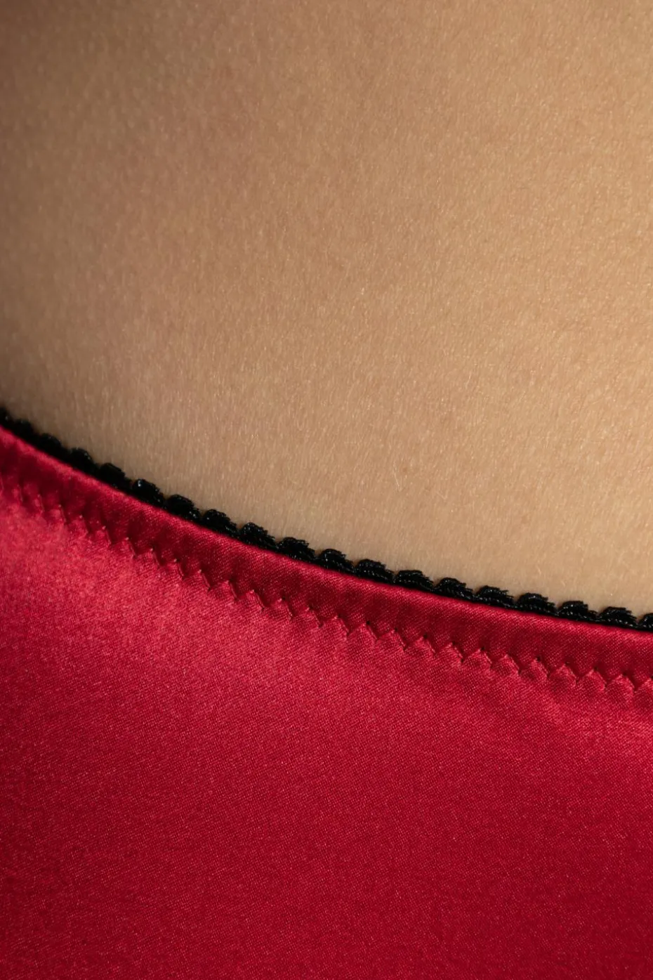 Dolce & Gabbana RED Silk high-waisted panties