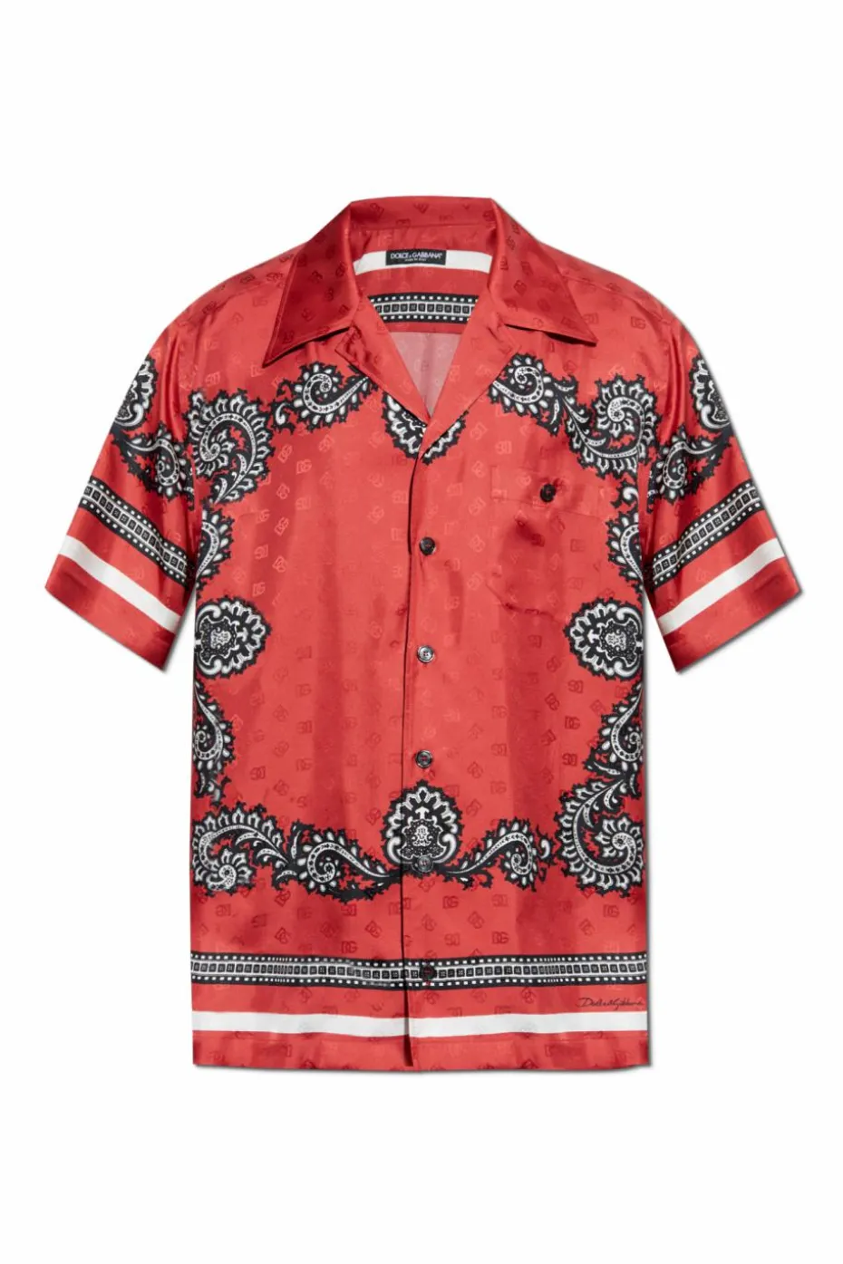 Dolce & Gabbana RED Silk shirt with pocket
