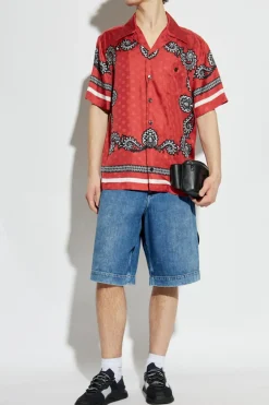 Dolce & Gabbana RED Silk shirt with pocket