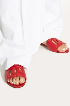 Dolce & Gabbana RED Slides with logo