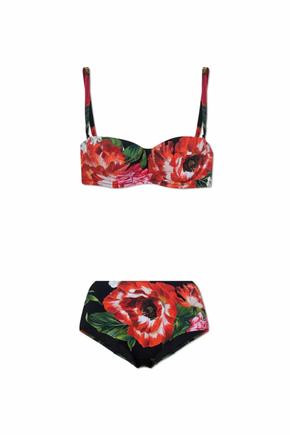 Dolce & Gabbana RED Two-piece swimsuit with floral motif