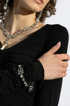 Dolce & Gabbana SILVER Bracelet with shimmering crystals