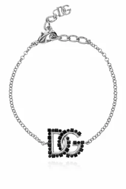 Dolce & Gabbana SILVER Bracelet with a pendant in the shape of a logo