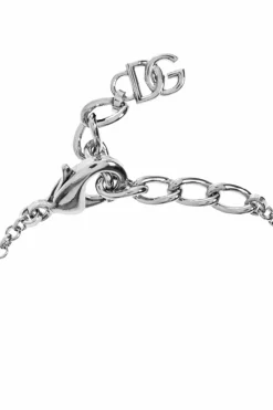 Dolce & Gabbana SILVER Bracelet with a pendant in the shape of a logo