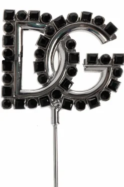 Dolce & Gabbana SILVER Brooch in the shape of a logo