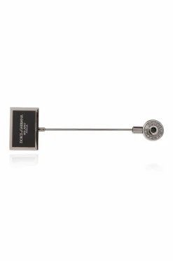 Dolce & Gabbana SILVER Brooch with logo