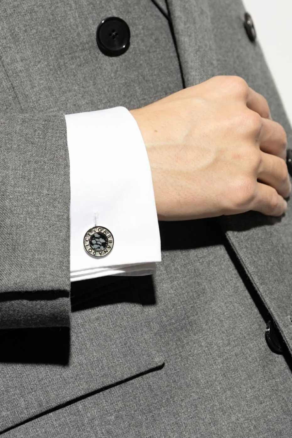 Dolce & Gabbana SILVER Cufflinks with logo