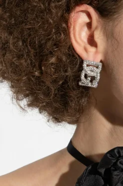 Dolce & Gabbana SILVER Earrings with logo