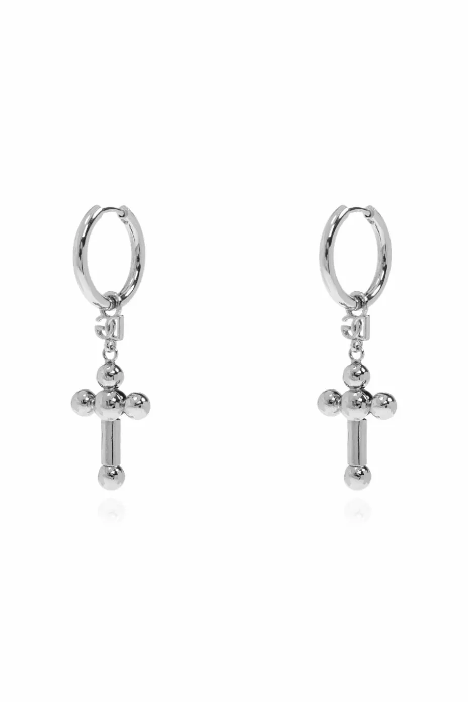 Dolce & Gabbana SILVER Earrings with religious motif pendant