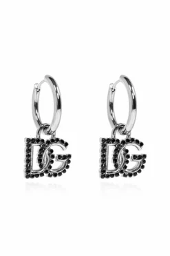 Dolce & Gabbana SILVER Earrings with logo-shaped pendants