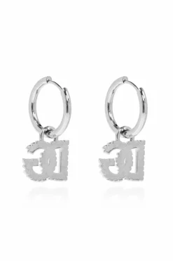Dolce & Gabbana SILVER Earrings with logo-shaped pendants