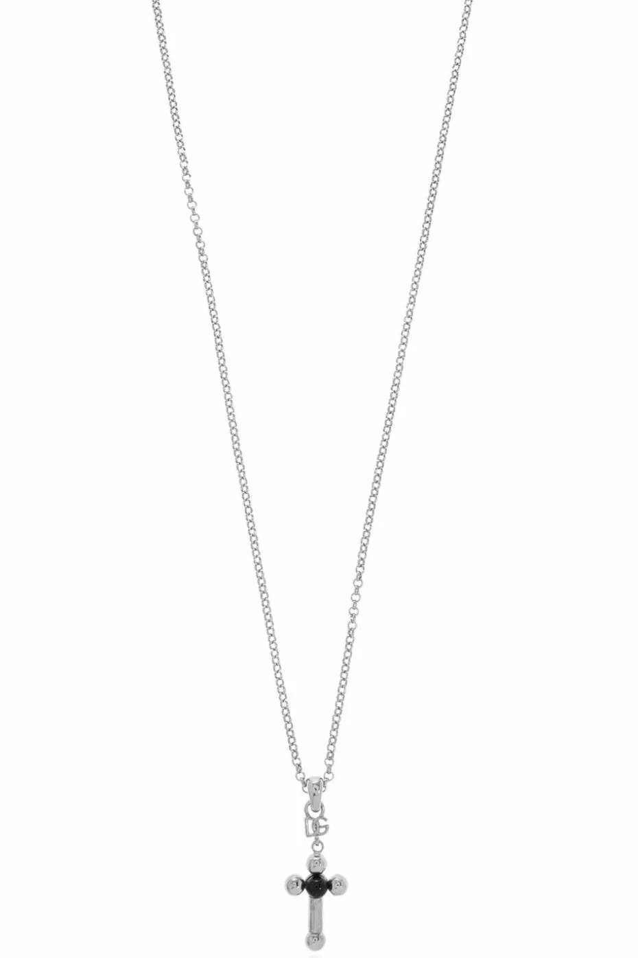 Dolce & Gabbana SILVER Necklace with a pendant featuring a religious motif