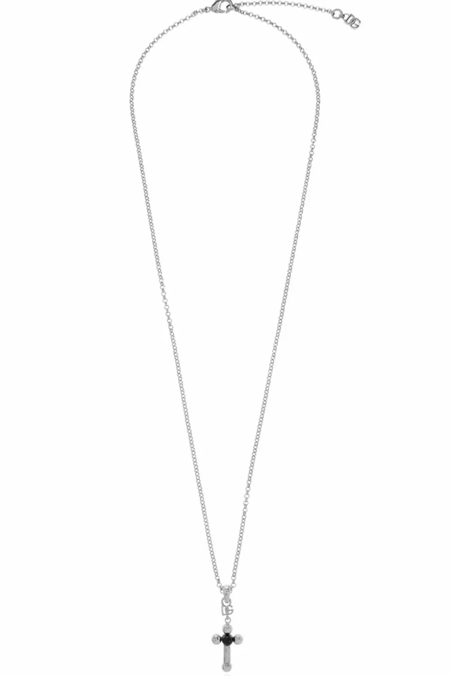 Dolce & Gabbana SILVER Necklace with a pendant featuring a religious motif