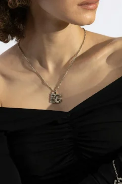 Dolce & Gabbana SILVER Necklace with logo-shaped pendant