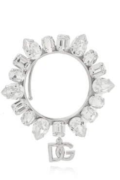 Dolce & Gabbana SILVER Rhinestone-embellished ear cuff