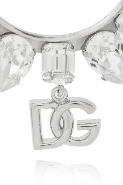Dolce & Gabbana SILVER Rhinestone-embellished ear cuff