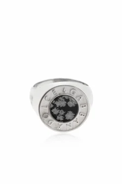 Dolce & Gabbana SILVER Signet ring with logo