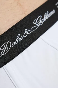 Dolce & Gabbana WHITE Cotton boxers with logo