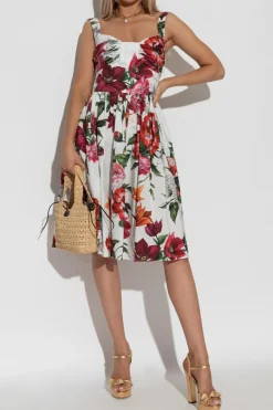 Dolce & Gabbana WHITE Dress with floral motif