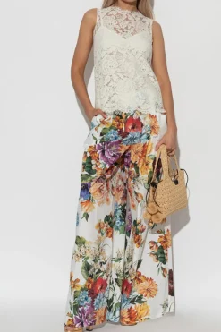 Dolce & Gabbana WHITE Lace sleeveless top