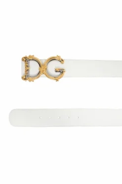 Dolce & Gabbana WHITE Leather belt