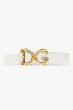 Dolce & Gabbana WHITE Leather belt