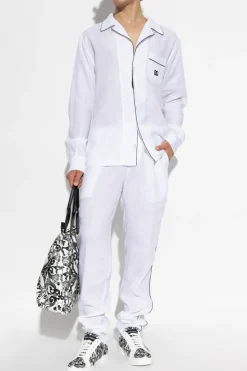 Dolce & Gabbana WHITE Linen shirt with pocket