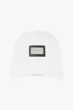 Dolce & Gabbana WHITE Patched baseball cap