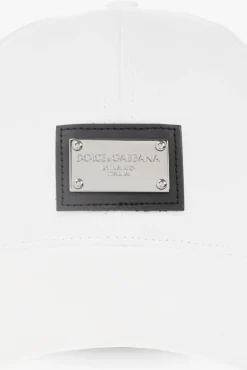 Dolce & Gabbana WHITE Patched baseball cap