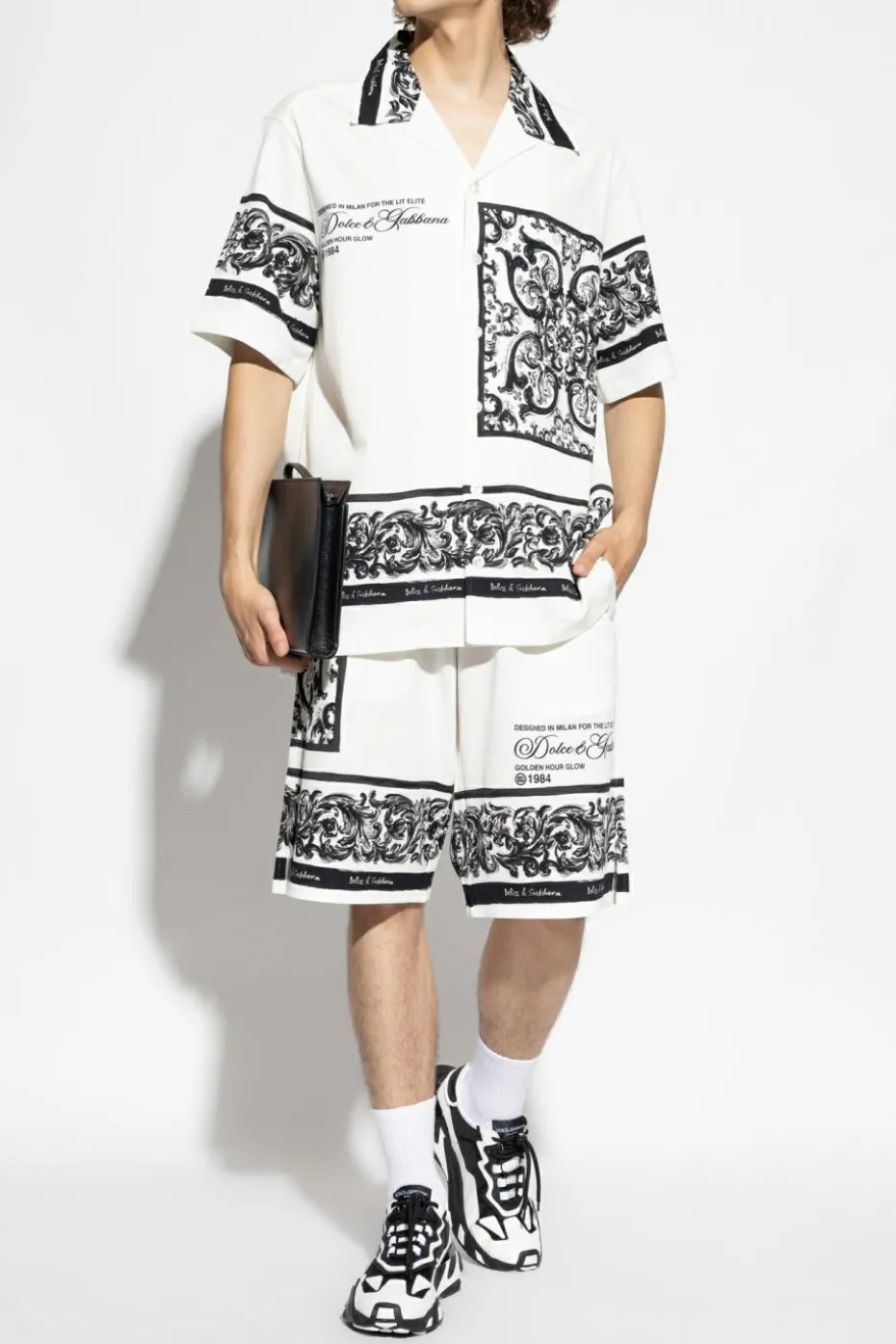 Dolce & Gabbana WHITE Patterned shorts