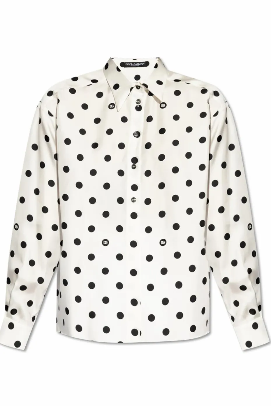 Dolce & Gabbana WHITE Polka dot pattern shirt.