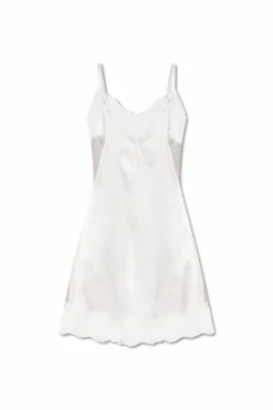 Dolce & Gabbana WHITE Satin slip with lace trim