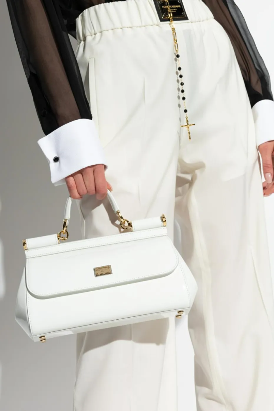 Dolce & Gabbana WHITE Sicily Shoulder Bag
