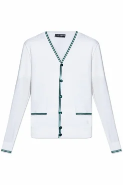 Dolce & Gabbana WHITE Silk Cardigan