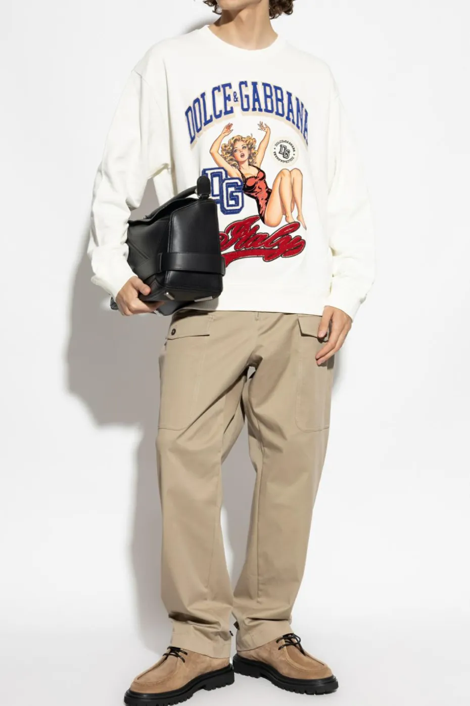 Dolce & Gabbana WHITE Sweatshirt with patch