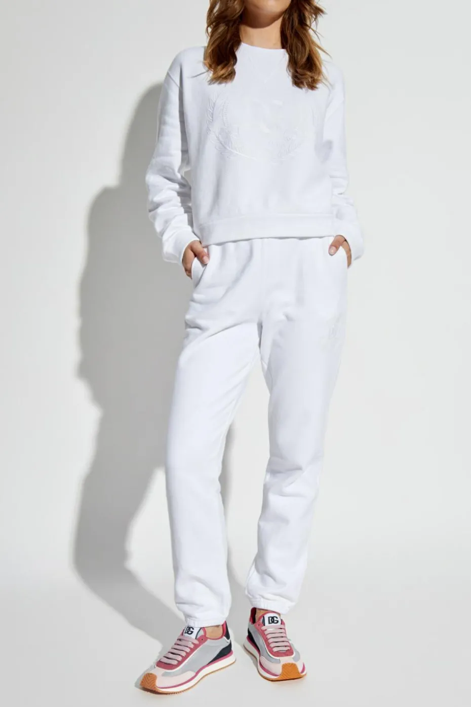 Dolce & Gabbana WHITE Sweatshirt with embroidered logo